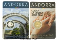 ANDORRA 2021 Pareja - Nuestra seora de Maritxell/Cuidemos a nuestros mayores - Blister