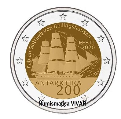 ESTONIA 2020 200 aniversario del descubrimiento de la Antártida